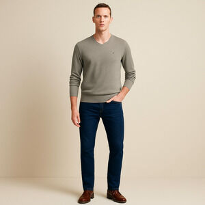 Tommy Hilfiger Mens V Neck Pullover Sweater Small